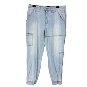 Urban Outfitters BDG Jogger Pants Womens 29 Blue Denim Cargo Pockets High-Rise